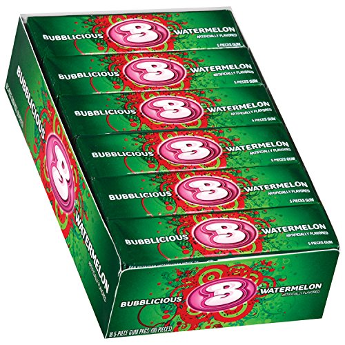 Bubblicious Watermelon Wave Bubble Gum 18 Packs 5Ct Per Pack
