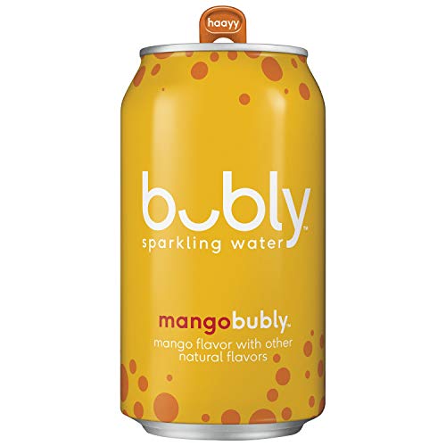 Bubly Sparkling Water, Mango, 12 Fl Oz. Cans 18 Pack