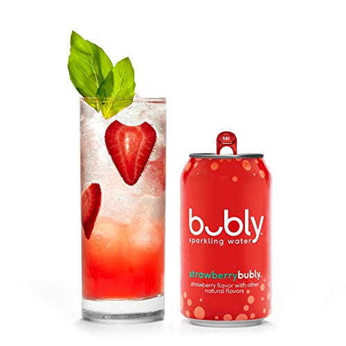 Bubly Sparkling Water, Strawberry, 12 Fl Oz Cans 18 Pack