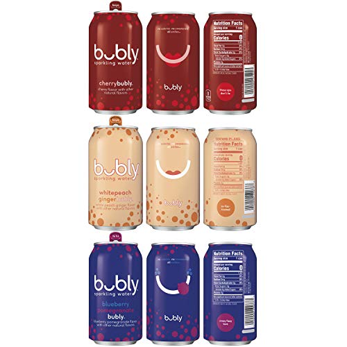 Bubly Sparkling Water Variety Pack 12 Fl Oz Cans Pack, 3Fl Red,