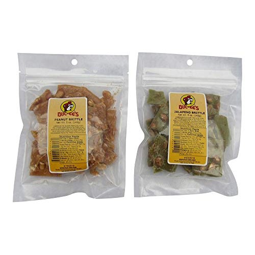 Buc-Ees Peanut Brittle Bundle In Resealable Bags: One 5 Ounce B