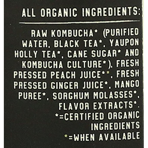 Buchi Kombucha Sovereign, Ginger, Peach &Amp; Molasses, 12 Ounce Pa