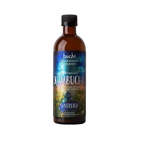 Buchi Kombucha Sovereign, Ginger, Peach &Amp; Molasses, 12 Ounce Pa