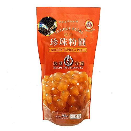 Golden Boba Bubble Tea Tapioca Pearl Ready In 5 Minutes