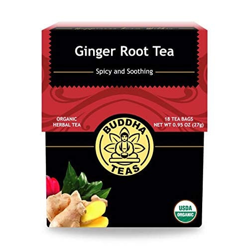 Organic Ginger Root Tea, 18 Bleach-Free Tea Bags - Caffeine Free