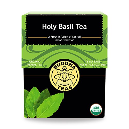 Buddha Teas Organic Holy Basil Tulsi Tea | 18 Bleach-Free Tea Ba