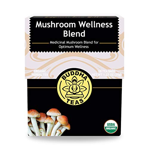 Buddha Teas Organic Mushroom Wellness Blend Tea 18 Tea Bags Made
