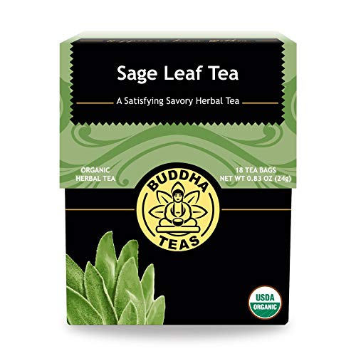 Buddha Teas Organic Sage Leaf Tea | 18 Tea Bags