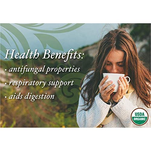 Buddha Teas Organic Thyme Leaf Tea | 18 Bags | Decaffeinated | A