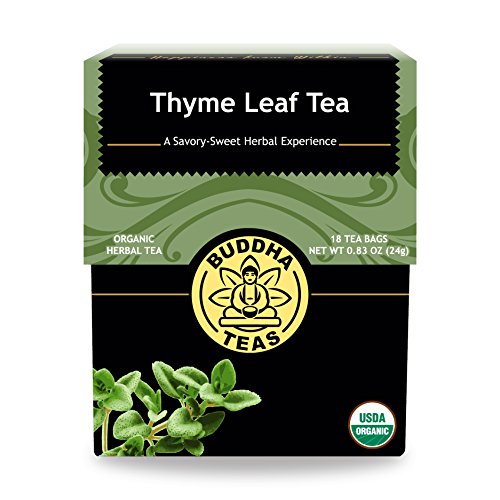 Buddha Teas Organic Thyme Leaf Tea | 18 Bags | Decaffeinated | A