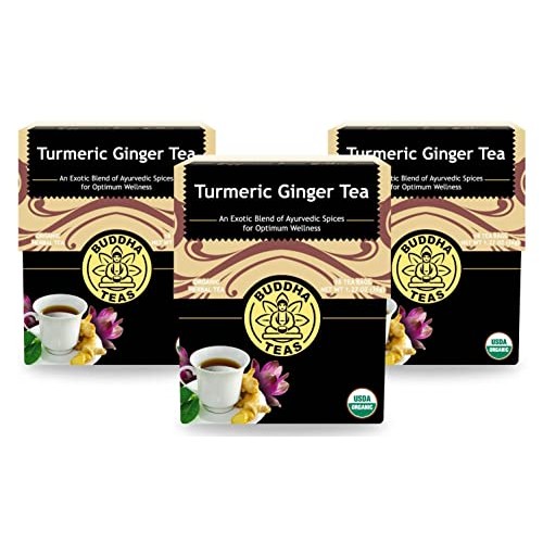 Buddha Teas Organic Turmeric Ginger Tea - OU Kosher, USDA Organi...