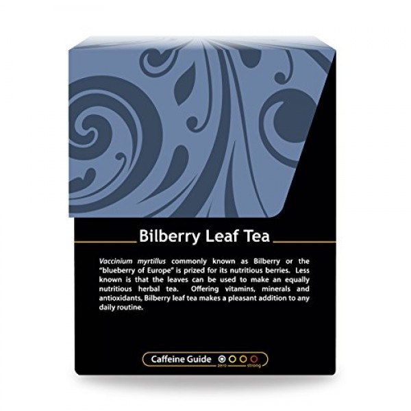 Organic Bilberry Leaf Tea – 18 Bleach-Free Tea Bags – Caffeine-F