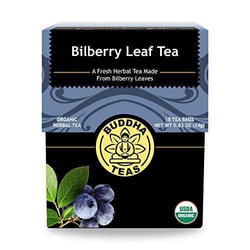 Organic Bilberry Leaf Tea – 18 Bleach-Free Tea Bags – Caffeine-F