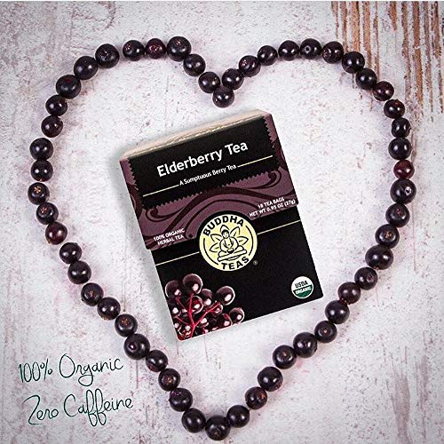 Organic Elderberry Tea - Kosher, Caffeine-Free, Gmo-Free - 18 Bl