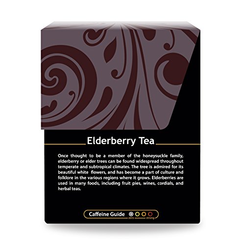 Organic Elderberry Tea - Kosher, Caffeine-Free, Gmo-Free - 18 Bl