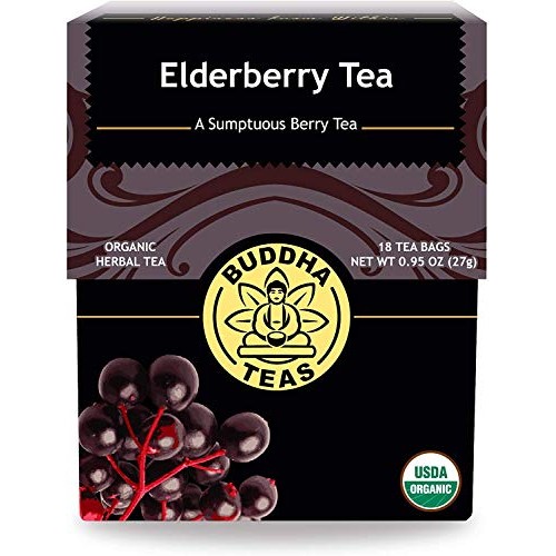 Organic Elderberry Tea - Kosher, Caffeine-Free, Gmo-Free - 18 Bl
