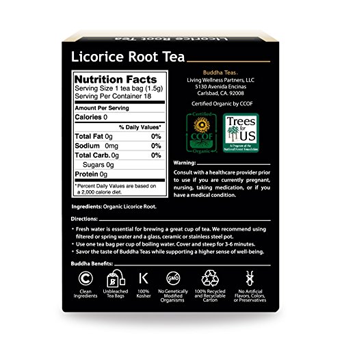 Organic Licorice Root Tea - Kosher, Caffeine-Free, Gmo-Free - 18