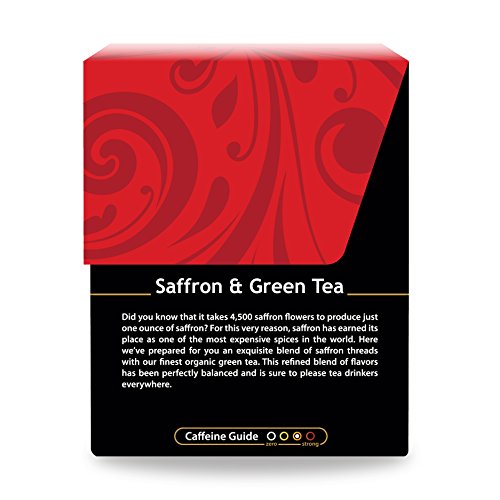 Wild-Harvested Saffron &Amp; Green Tea – 18 Bleach-Free Tea Bags – E