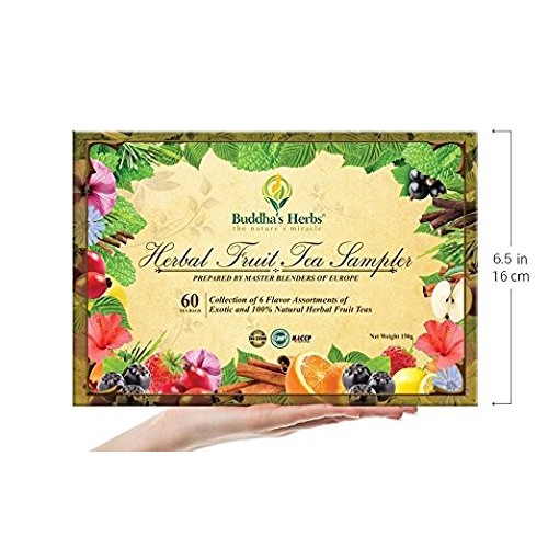 Buddhas Herbs Premium Herbal Fruit Tea Sampler - Antioxidant Su