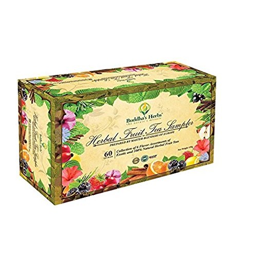 Buddhas Herbs Premium Herbal Fruit Tea Sampler - Antioxidant Su