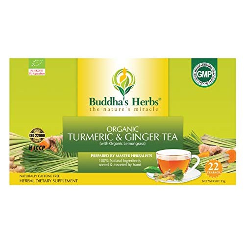 Buddhas Herbs Organic Turmeric, Ginger And Lemongrass Tea - Nat