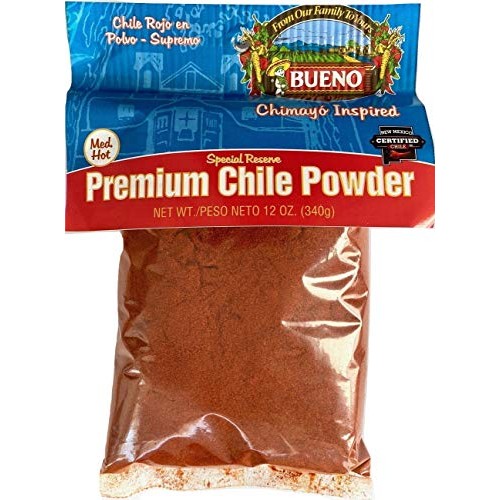 Bueno Special Reserve Premium Red Chile Powder, Med-Hot, 12Oz. Bag