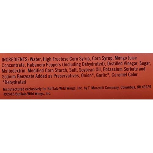 Buffalo Wild Wings Sauce Mango Habanero 12 Fl Oz