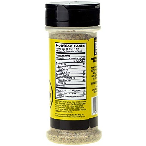 Buffalo Wild Wings Seasoning - Lemon Pepper - 5.25 Oz