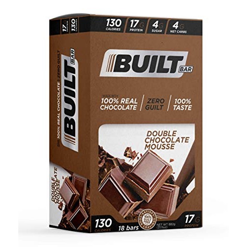 Built Bar 18 Pack Protein And Energy Bars - 100% Real Chocolate