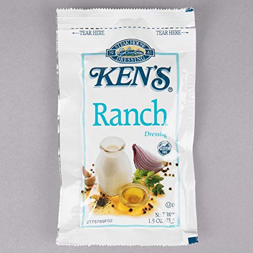 Kens 1.5 Ounce Ranch Dressing Packets, Case Of 60