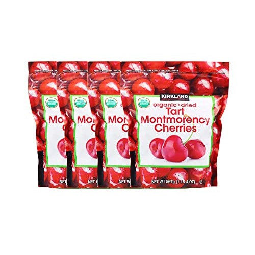 Kirkland Signature Organic Dried Cherries, 20 Oz. Pack Of 4