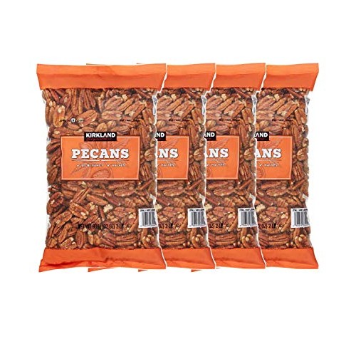 Kirkland Signature Raw Shelled Pecan Halves, 32 oz. Pack of 4