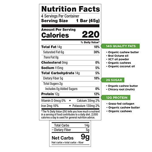 Bulletproof Collagen Protein Bars, Healthy Snacks For Keto Diet,