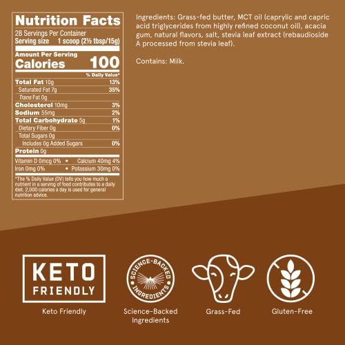 Bulletproof Hazelnut Creamer, 14.8 Ounces, Keto Coffee Creamer W