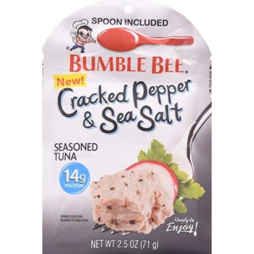 Bumble Bee Cracked Pepper &Amp; Sea Salt Seasoned Tuna With Spoon ~