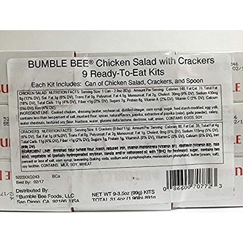 Bumble Bee Chicken Salad With Crackers 9 Of The 3.5 Oz