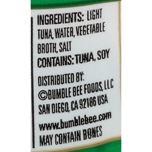 Bumble Bee Chunk Light Tuna In Water - 5Oz Pack Of 10