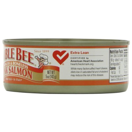 Bumble Bee Foods Wild Pink Salmon Skinless Boneless, 5-Ounce Can