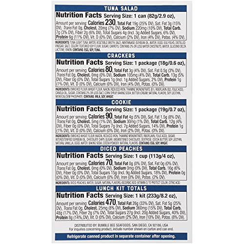 Bumble Bee Lunch On The Run Kit, Tuna Salad, Good Source Of Prot