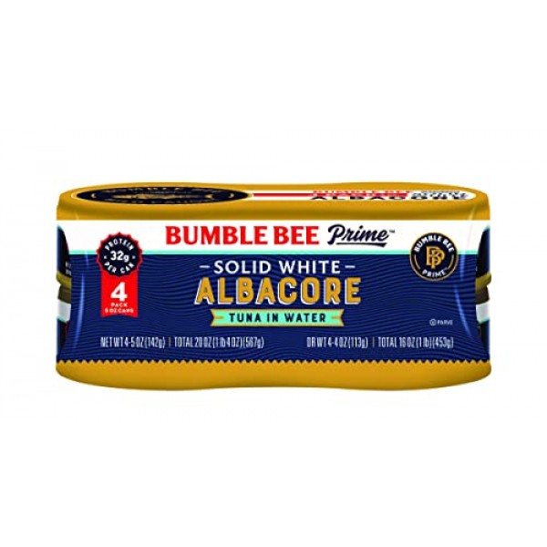 BUMBLE BEE Prime Fillet Solid White Albacore Tuna Fish in Water,...