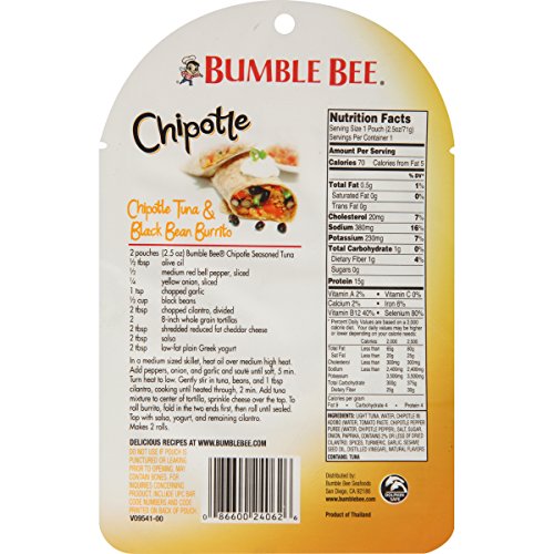 Bumble Bee Seasoned Tuna Pouch With Spoon Tuna Fish, Sun-Dried T