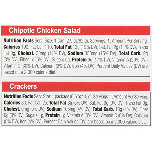 Bumble Bee Snack On The Run! Chipotle Chicken Salad With Cracker