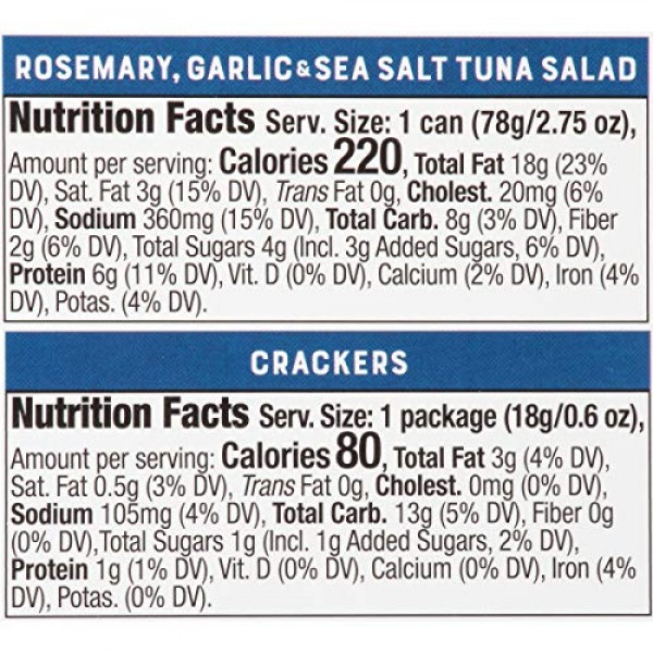 Bumble Bee Snack On The Run! Rosemary, Garlic &Amp; Sea Salt Tuna Sa