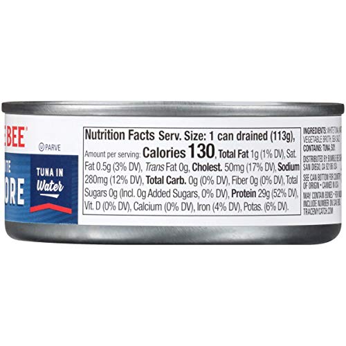 Bumble Bee Solid White Albacore Tuna Fish In Water, Canned Tuna
