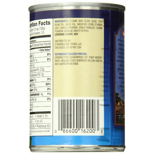 Snows By Bumble Bee Italian Style White Clam Sauce, Gluten Free