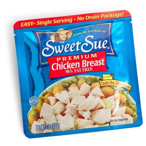 Sweet Sue Premium Chicken Breast, 3 Ounce Pouch Pack Of 18, Ea