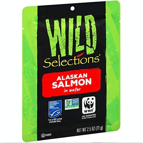 Wild Selections Alaskan Wild Salmon, 2.5 Ounce Pouches Pack Of