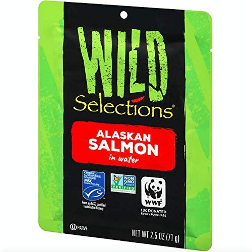 Wild Selections Alaskan Wild Salmon, 2.5 Ounce Pouches Pack Of