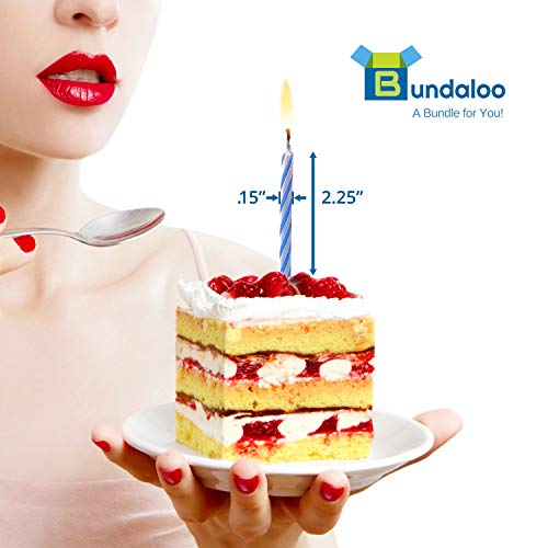 Bundaloo Birthday Candles 72 Pack - Cake Decorations - Colors: P