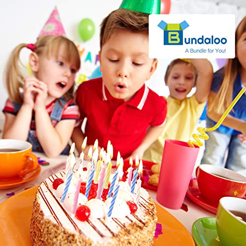 Bundaloo Birthday Candles 72 Pack - Cake Decorations - Colors: P